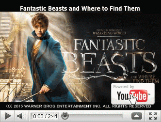 ※クリックでYouTube『ファンタスティック・ビーストと魔法使いの旅 FANTASTIC BEASTS AND WHERE TO FIND THEM』予告編へ
