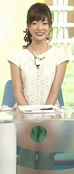 「めざましテレビアクア」でミニスカートの牧野結美アナの陰毛が丸見え