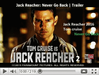 ※クリックでYouTube『ジャック・リーチャー NEVER GO BACK JACK REACHER: NEVER GO BACK』予告編へ